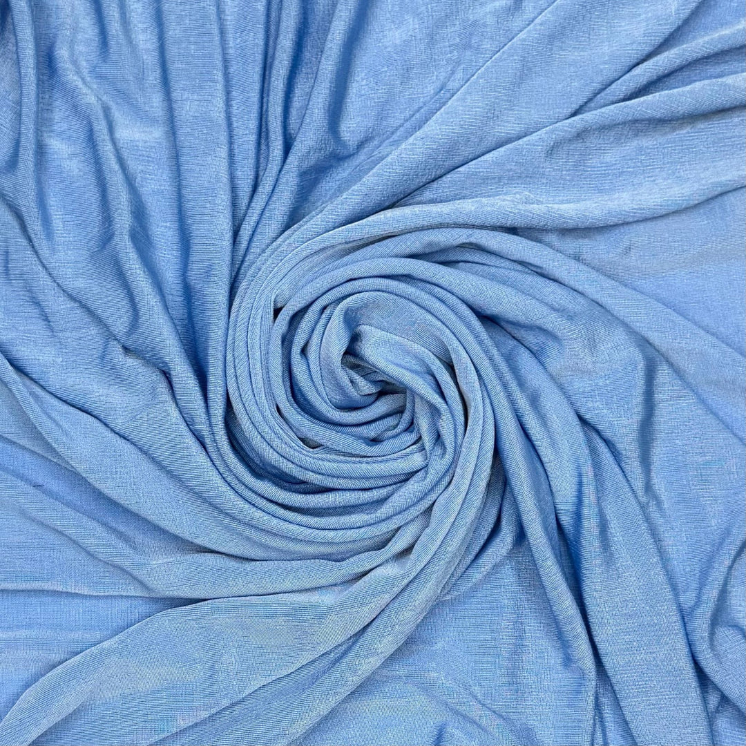 Frigid River - Rib Knit Polyester Blend Knit - Light Blue - 1.4M Bundle - True Deadstock fabric Fabric by private - Sustainable Textile | FABCYCLE