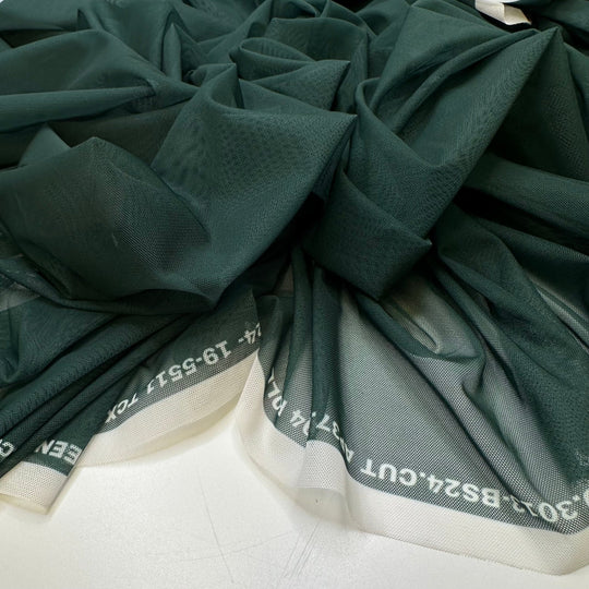 Frisbee Golf - Mesh Poly/Spandex Knit - Dark Green - 2M Bundle - True Deadstock fabric Fabric by private - Sustainable Textile | FABCYCLE