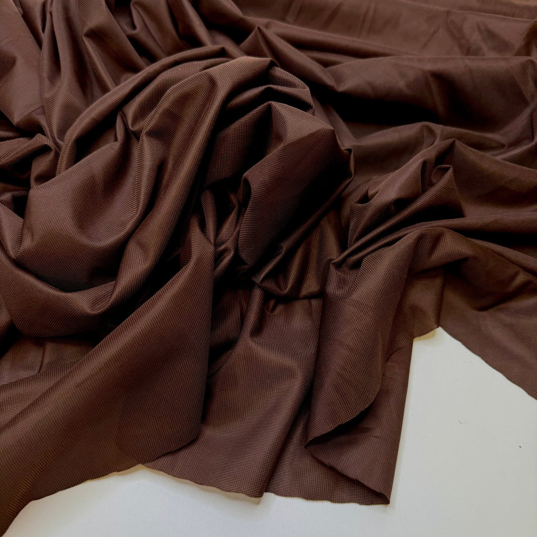 From My Vintage Collection - Vintage Interlock Polyester Blend Knit - Brown - 3.8M Bundle - True Deadstock fabric Fabric by private - Sustainable Textile | FABCYCLE