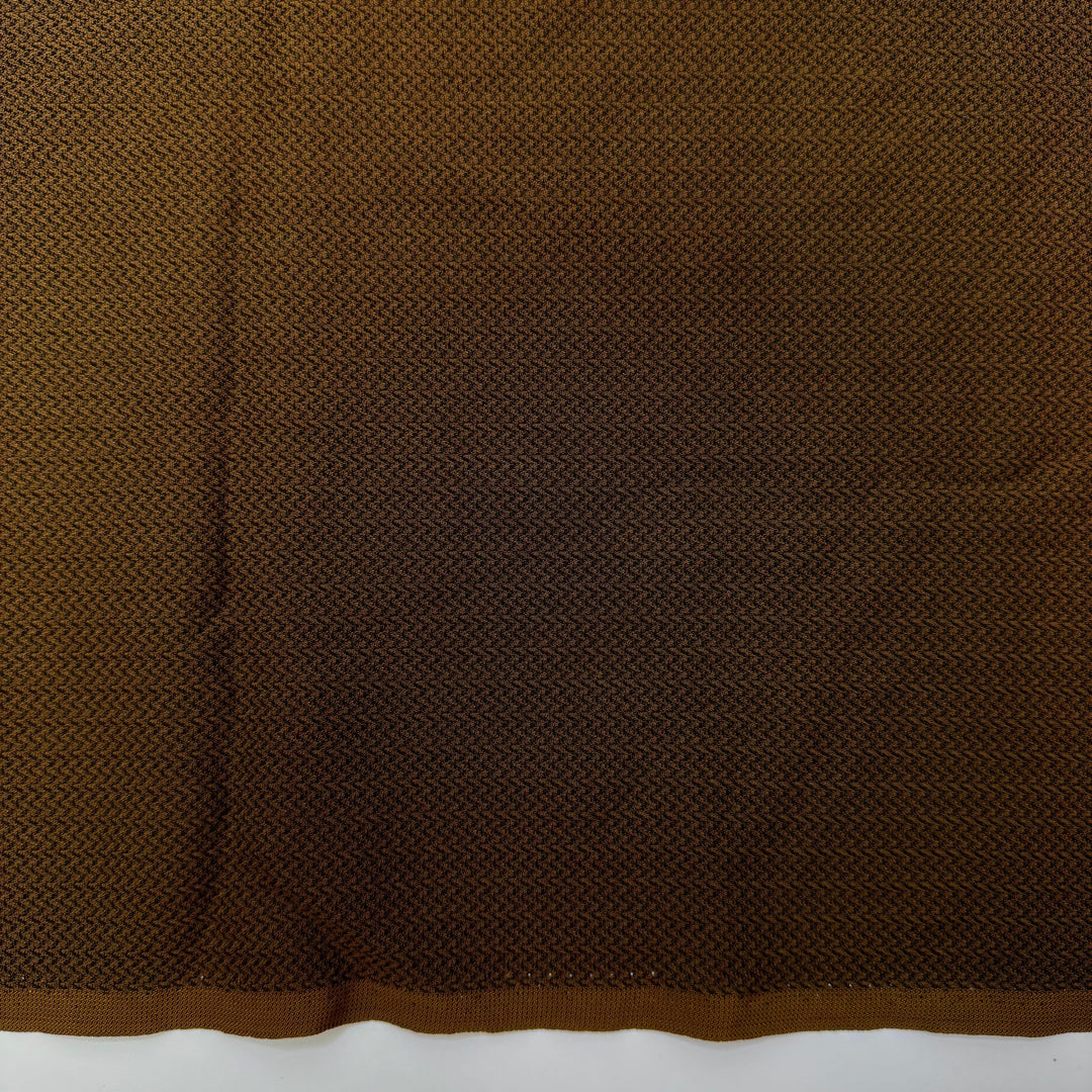 From Stash To Wardrobe - Crepe Polyester Blend Woven - Brown Geometric - 1M Bundle - True Deadstock fabric Fabric by private - Sustainable Textile | FABCYCLE