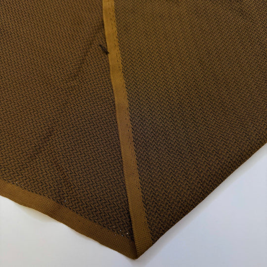 From Stash To Wardrobe - Crepe Polyester Blend Woven - Brown Geometric - 1M Bundle - True Deadstock fabric Fabric by private - Sustainable Textile | FABCYCLE