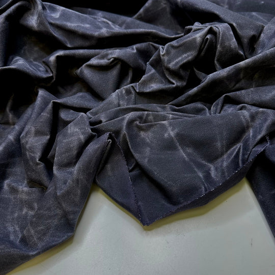 Frozen In Place - Waxed Cotton Woven - Dark Grey - 2M Bundle - True Deadstock fabric Fabric by private - Sustainable Textile | FABCYCLE
