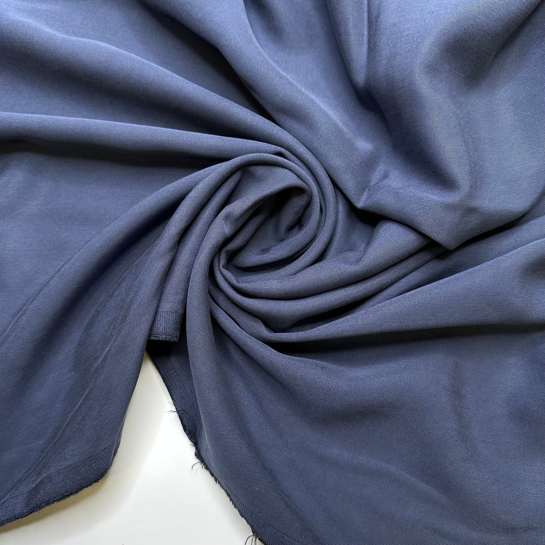 Frozen Mountain Pond - Tencel Woven - Light Navy - Bundles - True Deadstock fabric Fabric by private - Sustainable Textile | FABCYCLE