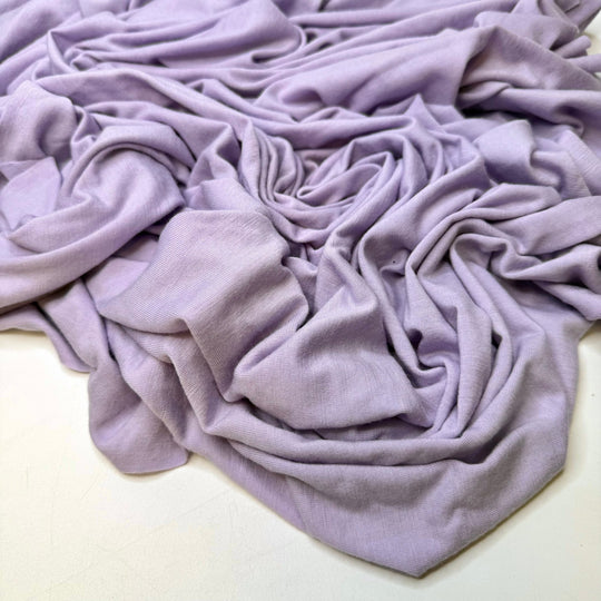 Fruit Falls From Trees - Jersey Wool Blend Knit - Light Purple - 1M Bundle - True Deadstock fabric Fabric by private - Sustainable Textile | FABCYCLE