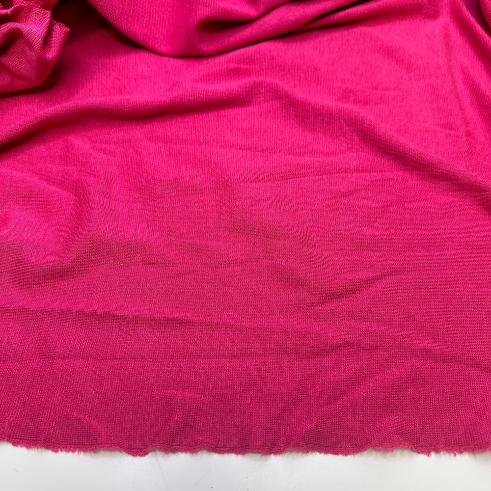 Full Flamingo - Rib Knit Bamboo/Cotton Knit - Pink - 1.9M Bundle - True Deadstock fabric Fabric by private - Sustainable Textile | FABCYCLE