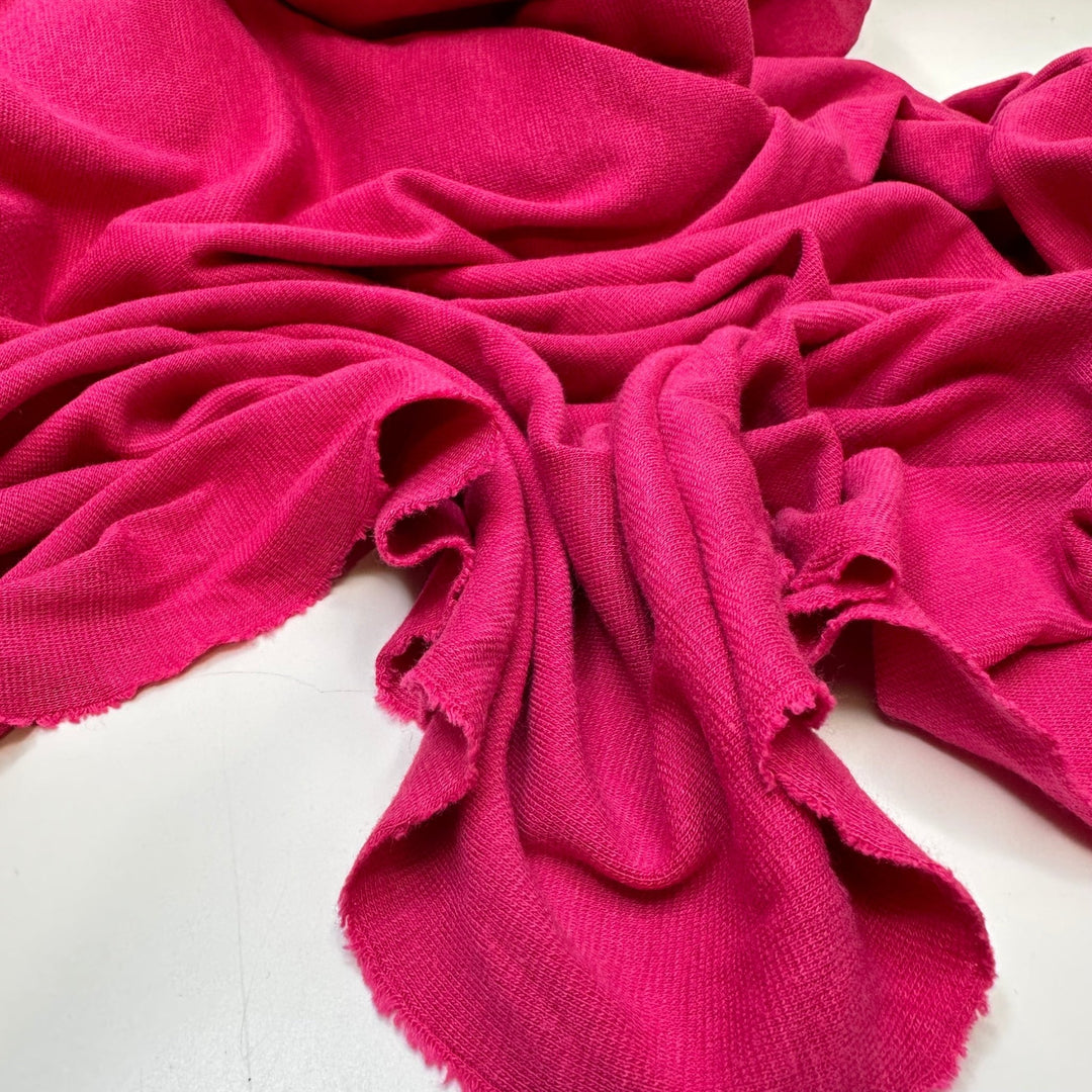 Full Flamingo - Rib Knit Bamboo/Cotton Knit - Pink - 1.9M Bundle - True Deadstock fabric Fabric by private - Sustainable Textile | FABCYCLE