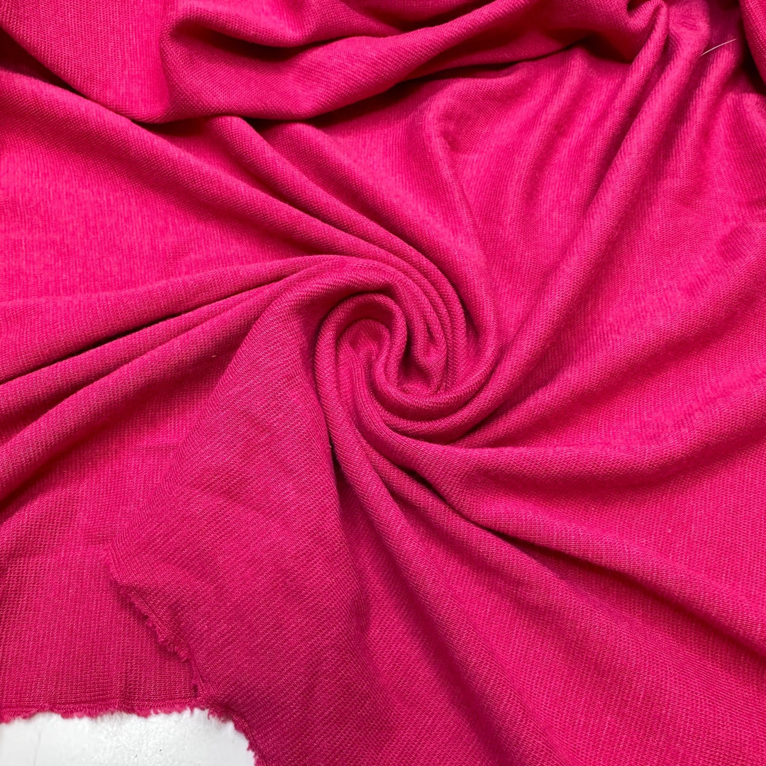 Full Flamingo - Rib Knit Bamboo/Cotton Knit - Pink - 1.9M Bundle - True Deadstock fabric Fabric by private - Sustainable Textile | FABCYCLE