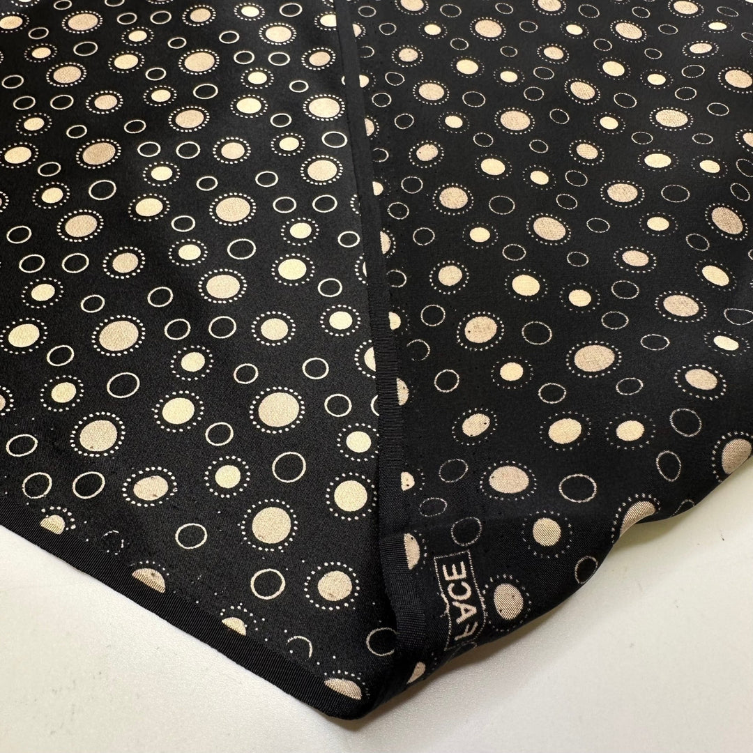 Full Moon Rising - Satin Silk Woven - Black/Cream Polka Dots - 3M Bundle - True Deadstock fabric Fabric by private - Sustainable Textile | FABCYCLE