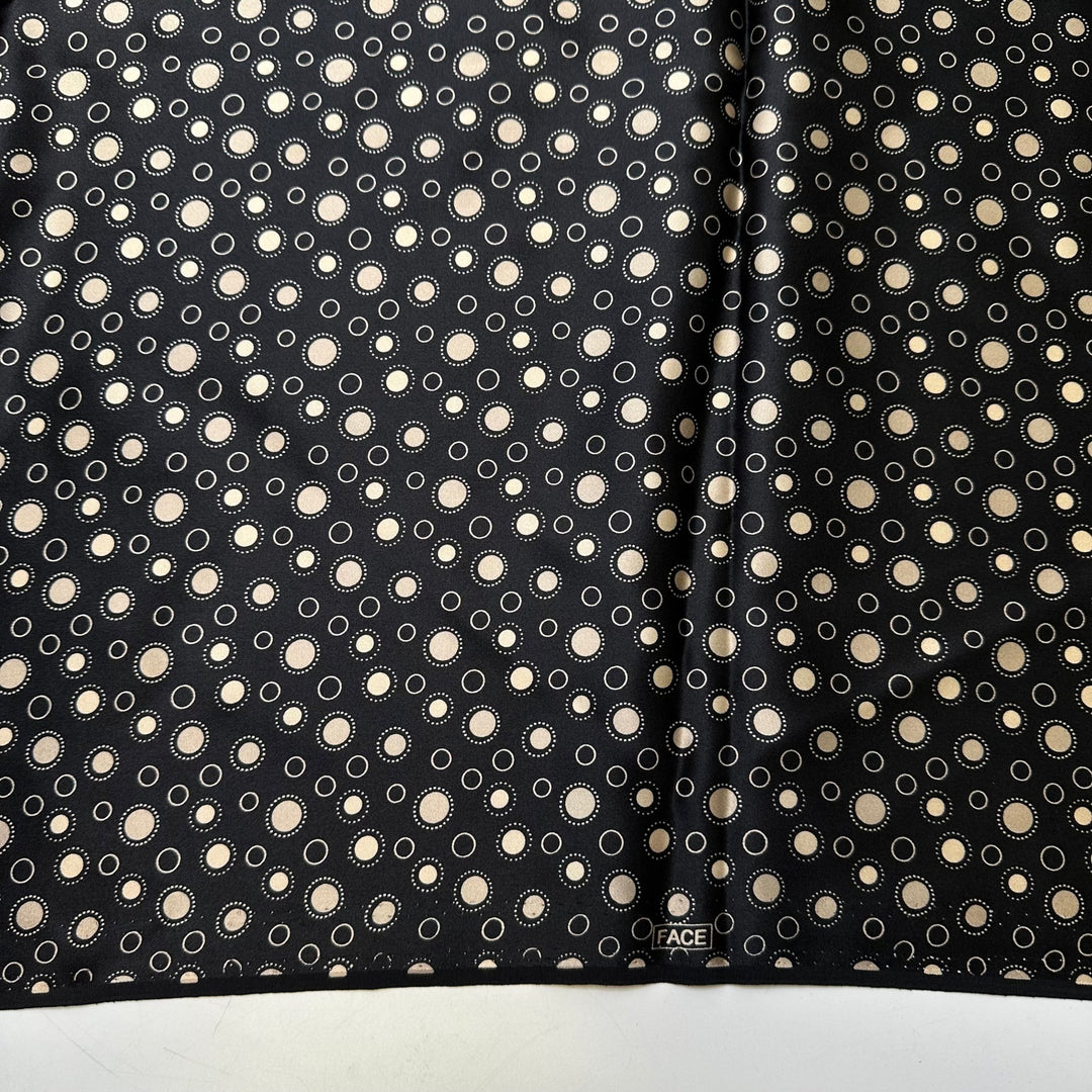 Full Moon Rising - Satin Silk Woven - Black/Cream Polka Dots - 3M Bundle - True Deadstock fabric Fabric by private - Sustainable Textile | FABCYCLE
