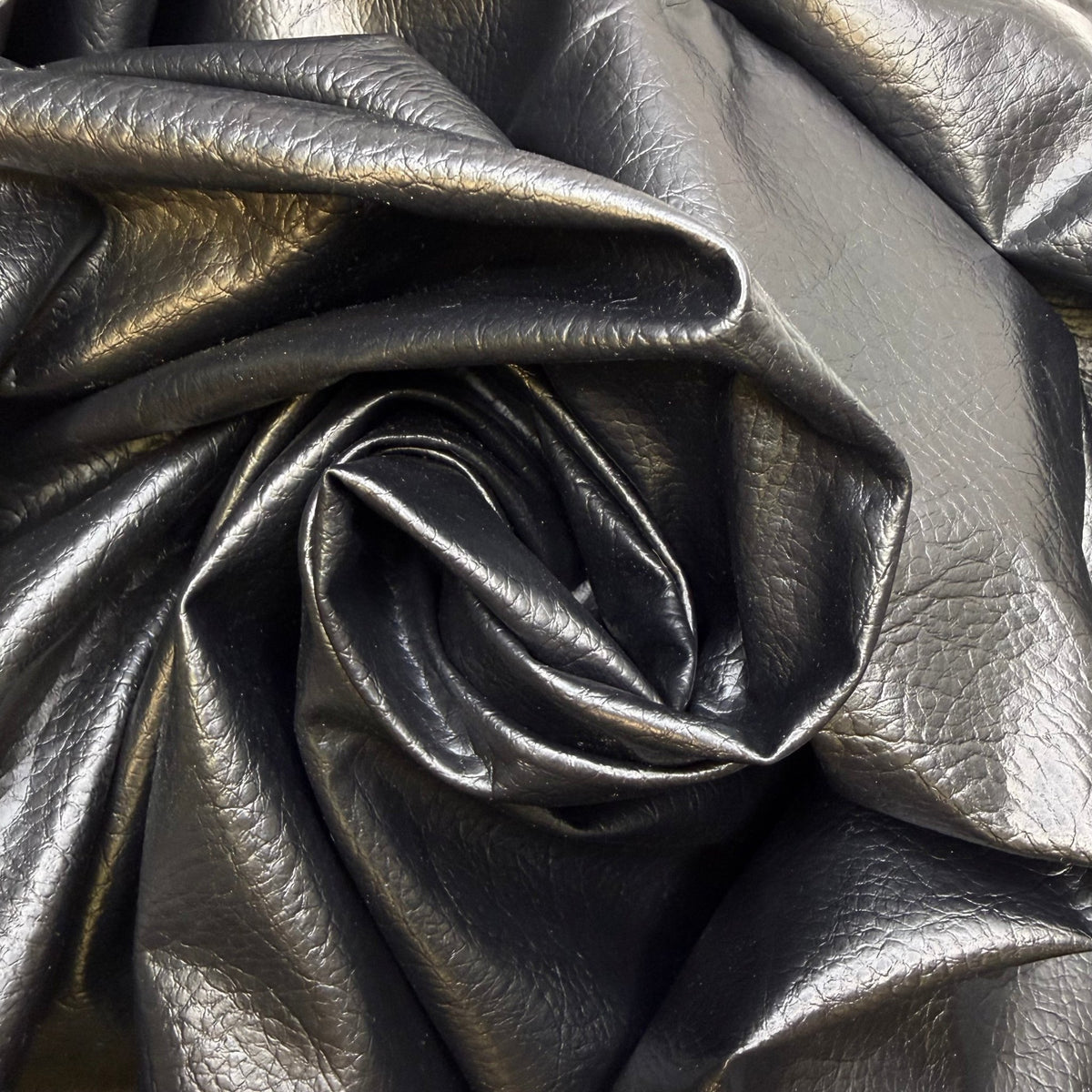 Fully Waterproof - Waterproof Pleather Polyester Backing PU/Poly Woven - Black/White - 1.65M Bundle - True Deadstock fabric Fabric by private - Sustainable Textile | FABCYCLE