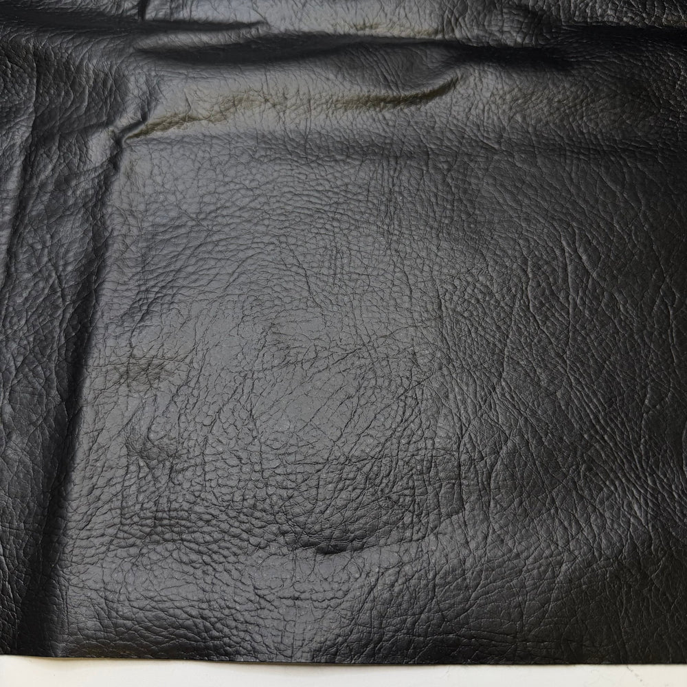 Fully Waterproof - Waterproof Pleather Polyester Backing PU/Poly Woven - Black/White - 1.65M Bundle - True Deadstock fabric Fabric by private - Sustainable Textile | FABCYCLE