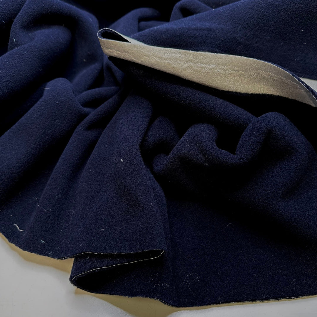 Fuzzy Water - Waterproof Inner Layer Fleece Poly/PU Knit - Navy - 0.8M Bundle - True Deadstock fabric Fabric by private - Sustainable Textile | FABCYCLE
