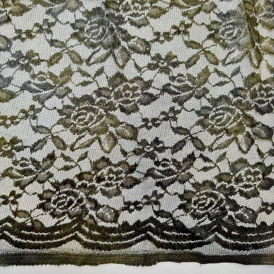Gala Night Onboard The Ship - Metallic Lace Polyester Blend Knit - Green Multi Floral - 3M Bundle - True Deadstock fabric Fabric by private - Sustainable Textile | FABCYCLE