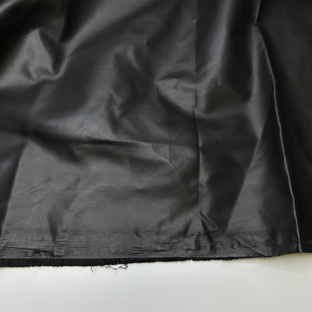Garbage Bag Couture - Water Resistant Faux Suede Poly/PU Woven - Black - 2.3M Bundle - True Deadstock fabric Fabric by private - Sustainable Textile | FABCYCLE