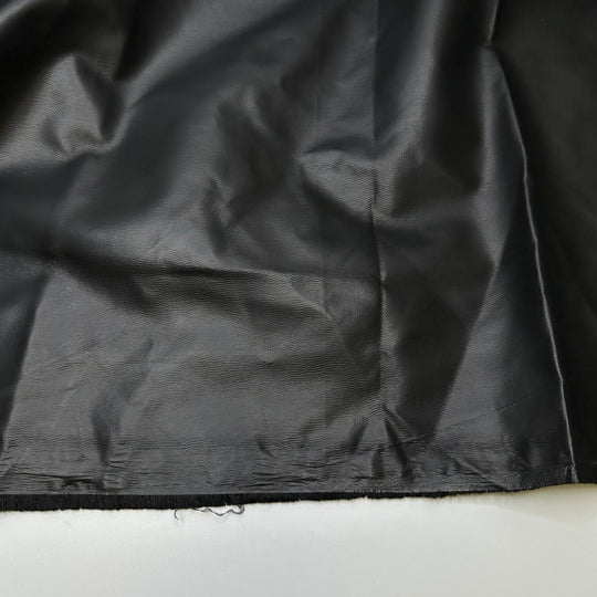 Garbage Bag Couture - Water Resistant Faux Suede Poly/PU Woven - Black - 2.3M Bundle - True Deadstock fabric Fabric by private - Sustainable Textile | FABCYCLE