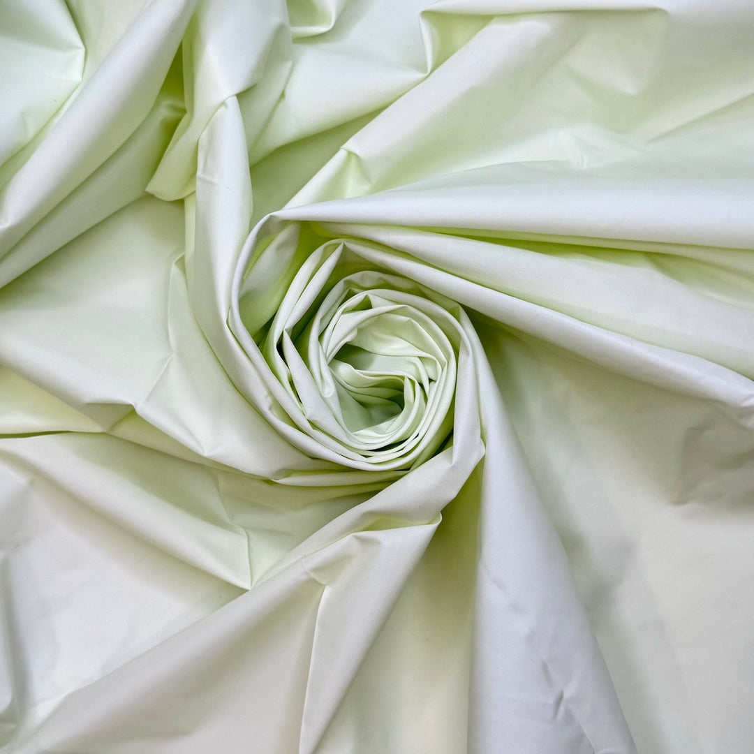 Garden Party - Water Resistant Nylon Blend Woven - Light Yellow/Green - 1.45M Bundle - True Deadstock fabric Fabric by private - Sustainable Textile | FABCYCLE