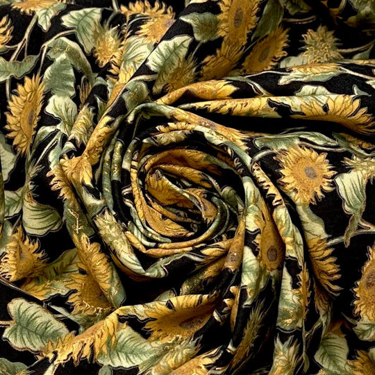 Gardener - Cotton Woven - Black Multi Floral - 1.3M Bundle - True Deadstock fabric Fabric by private - Sustainable Textile | FABCYCLE
