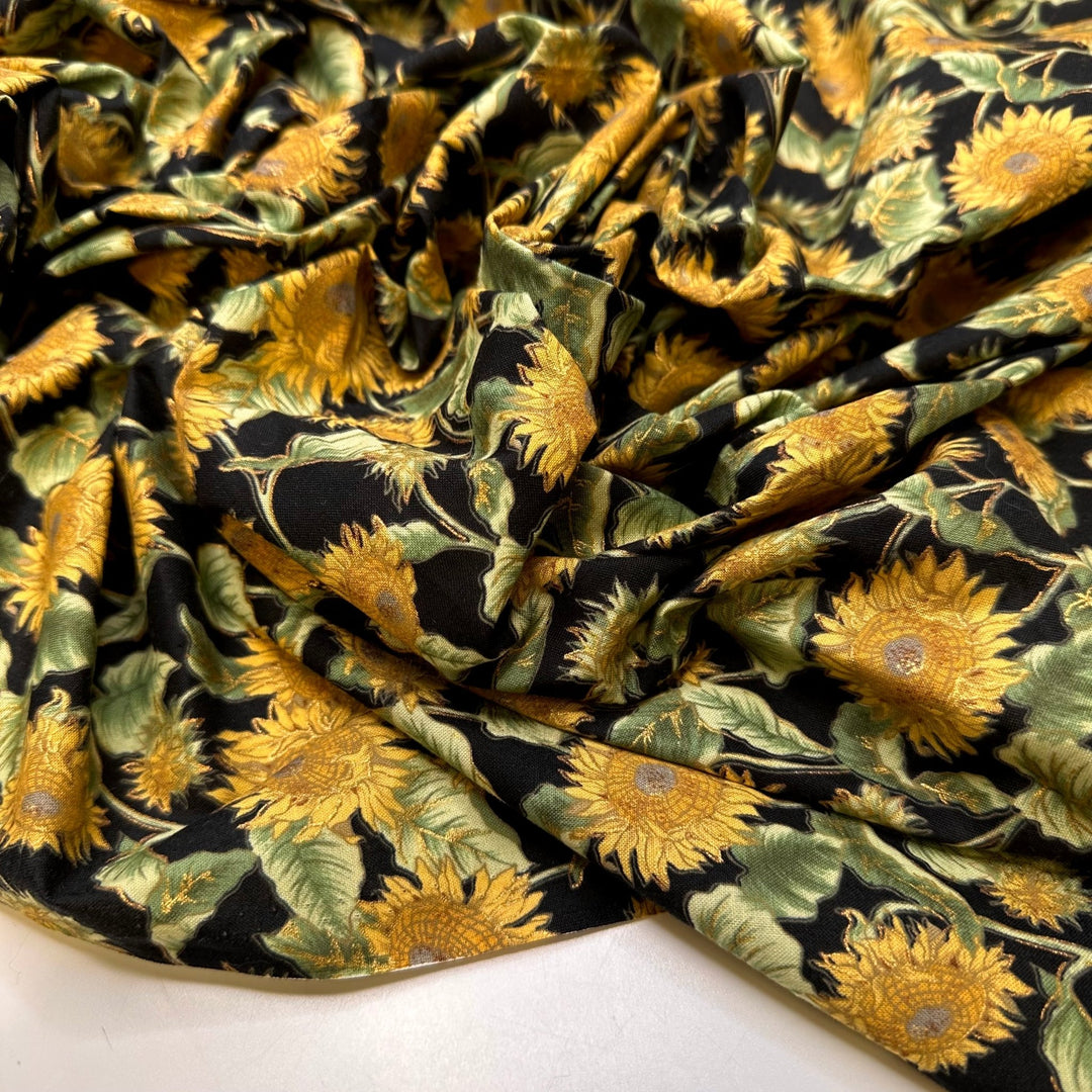 Gardener - Cotton Woven - Black Multi Floral - 1.3M Bundle - True Deadstock fabric Fabric by private - Sustainable Textile | FABCYCLE