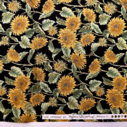 Gardener - Cotton Woven - Black Multi Floral - 1.3M Bundle - True Deadstock fabric Fabric by private - Sustainable Textile | FABCYCLE