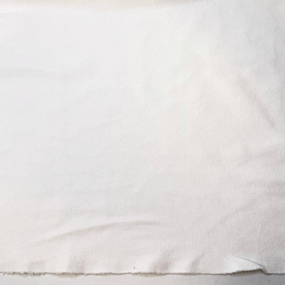 Gardenia - Rib Knit Cotton Blend Knit - White - 3.85M Bundle - True Deadstock fabric Fabric by private - Sustainable Textile | FABCYCLE