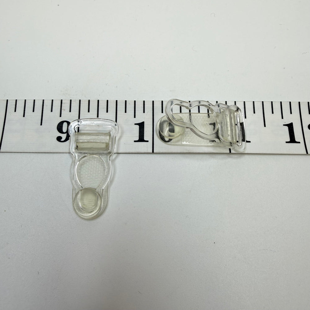 Garter Clip Notions - Clear - Individual - True Deadstock supplies Fabric by private - Sustainable Textile | FABCYCLE