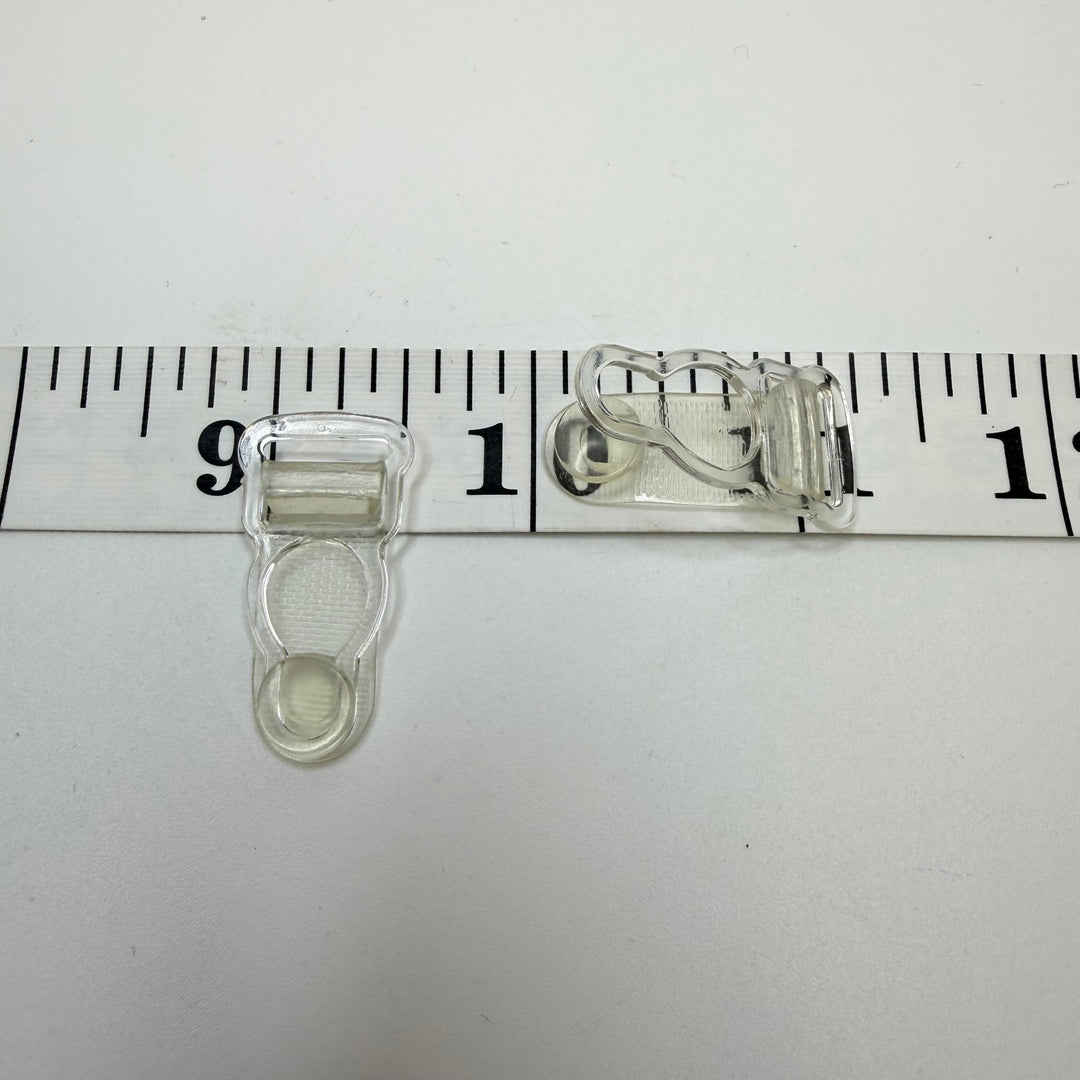 Garter Clip Notions - Clear - Individual - True Deadstock supplies Fabric by private - Sustainable Textile | FABCYCLE