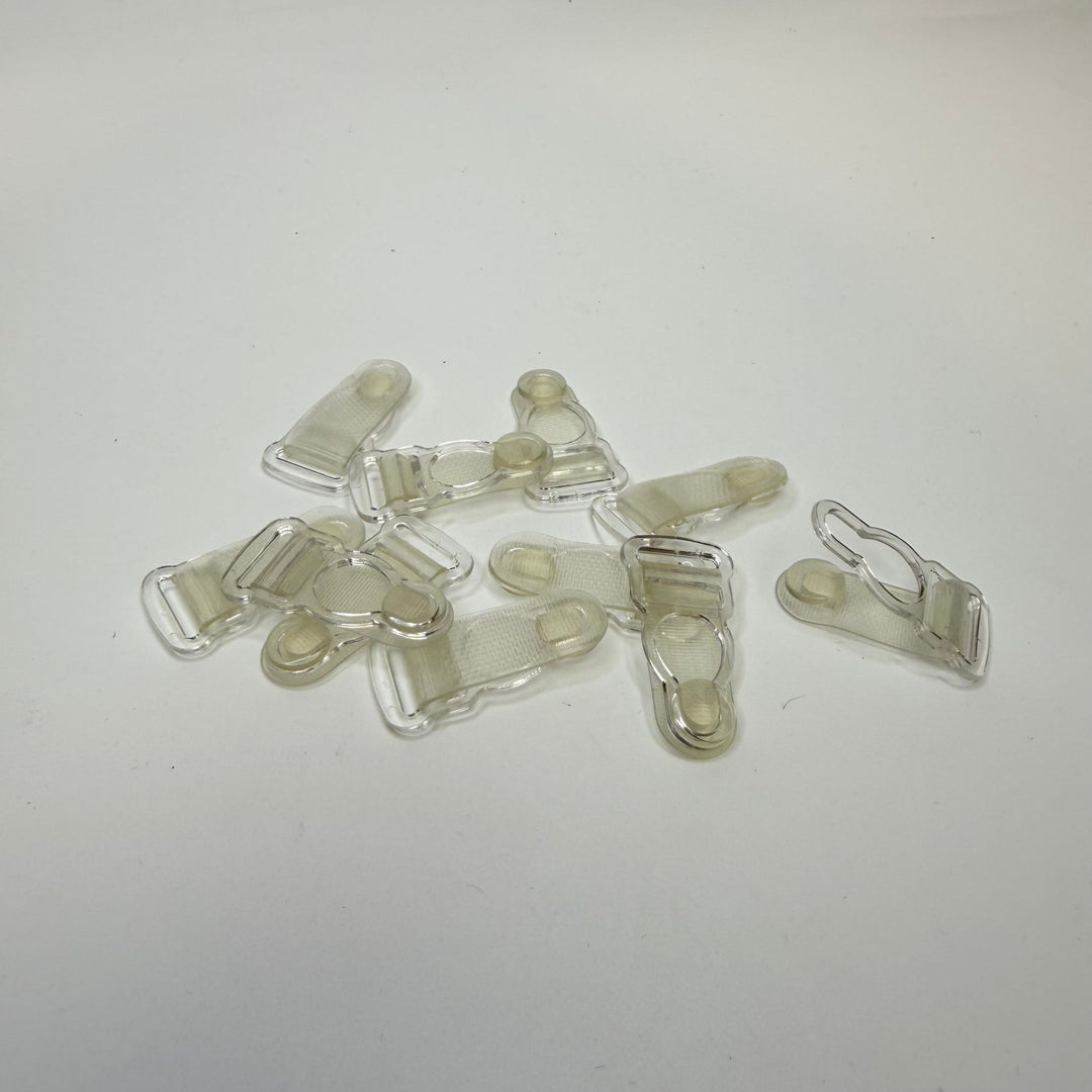 Garter Clip Notions - Clear - Individual - True Deadstock supplies Fabric by private - Sustainable Textile | FABCYCLE