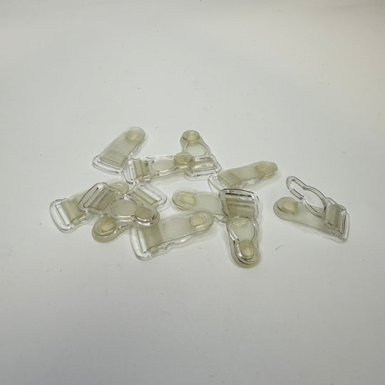 Garter Clip Notions - Clear - Individual - True Deadstock supplies Fabric by private - Sustainable Textile | FABCYCLE