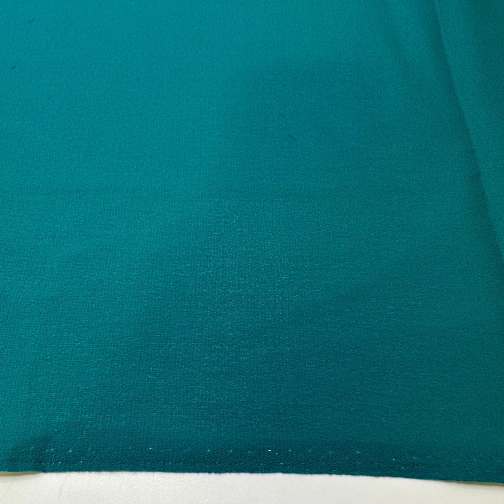 Gazing Into The Sea - Chiffon Poly Woven - Teal - 2.35M Bundle - True Deadstock fabric Fabric by private - Sustainable Textile | FABCYCLE