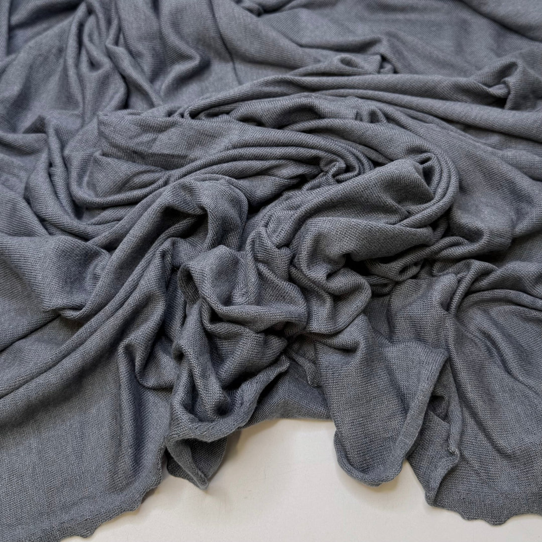 Gentian - Bamboo Blend Knit - Dark Grey - 1.2M Bundle - True Deadstock fabric Fabric by private - Sustainable Textile | FABCYCLE