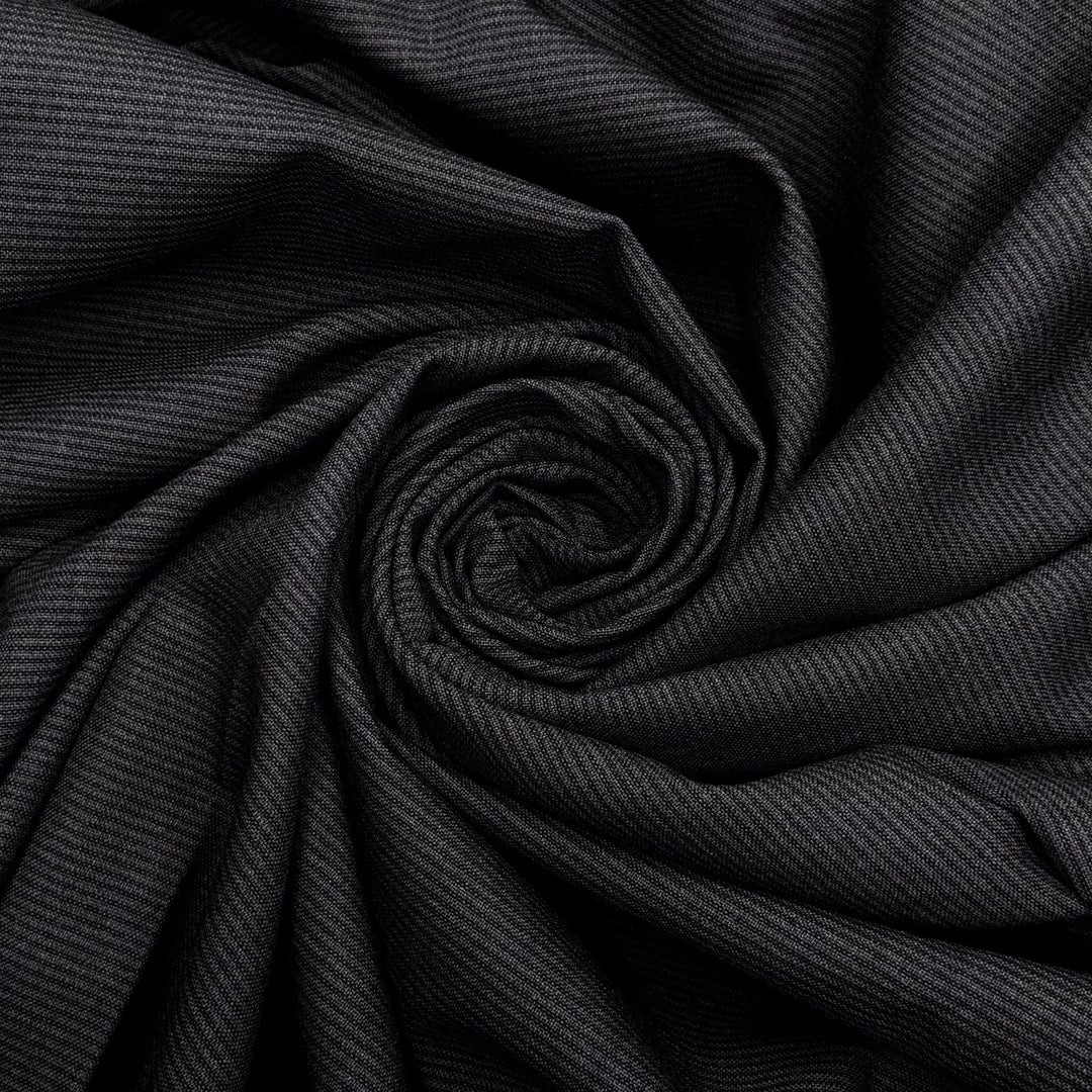 Geology Rocks - Wool Woven - Dark Grey Pinstripe - 3M Bundle - True Deadstock fabric Fabric by private - Sustainable Textile | FABCYCLE