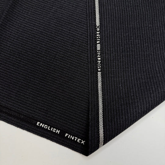 Geology Rocks - Wool Woven - Dark Grey Pinstripe - 3M Bundle - True Deadstock fabric Fabric by private - Sustainable Textile | FABCYCLE