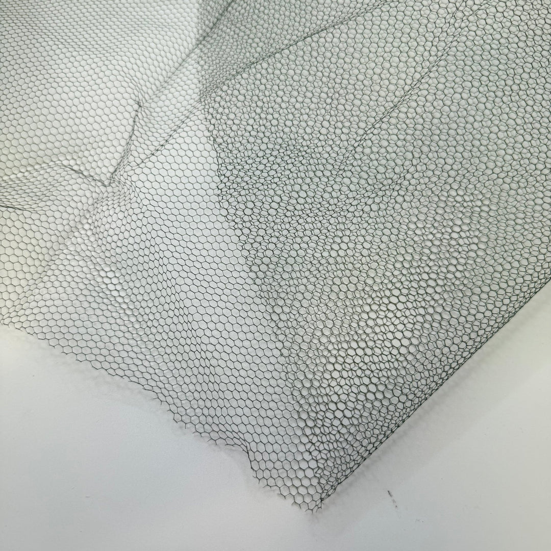 Get Out The Christmas Placemats - Tulle Poly Knit - Dark Green - 2M Bundle - True Deadstock fabric Fabric by private - Sustainable Textile | FABCYCLE