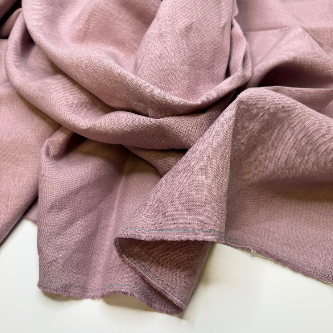 Getting Dolled Up - Linen Woven - Dark Pink - 2.15M Bundle - True Deadstock fabric Fabric by private - Sustainable Textile | FABCYCLE