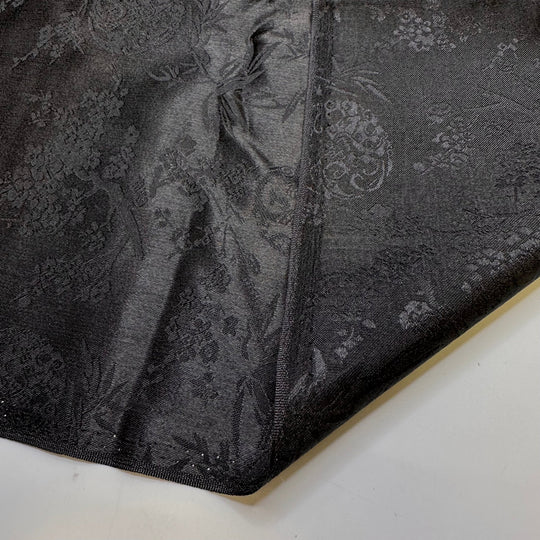 Getting Featured On VFW Socials - Satin Polyester Blend Woven - Black Floral - 3.4M Bundle - True Deadstock fabric Fabric by private - Sustainable Textile | FABCYCLE