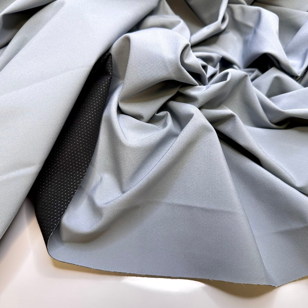 Getting My Beauty Sleep - Water Resistant Mesh Back Soft Shell Poly/Spandex Knit - Light Blue - 1.45M Bundle - True Deadstock fabric Fabric by private - Sustainable Textile | FABCYCLE