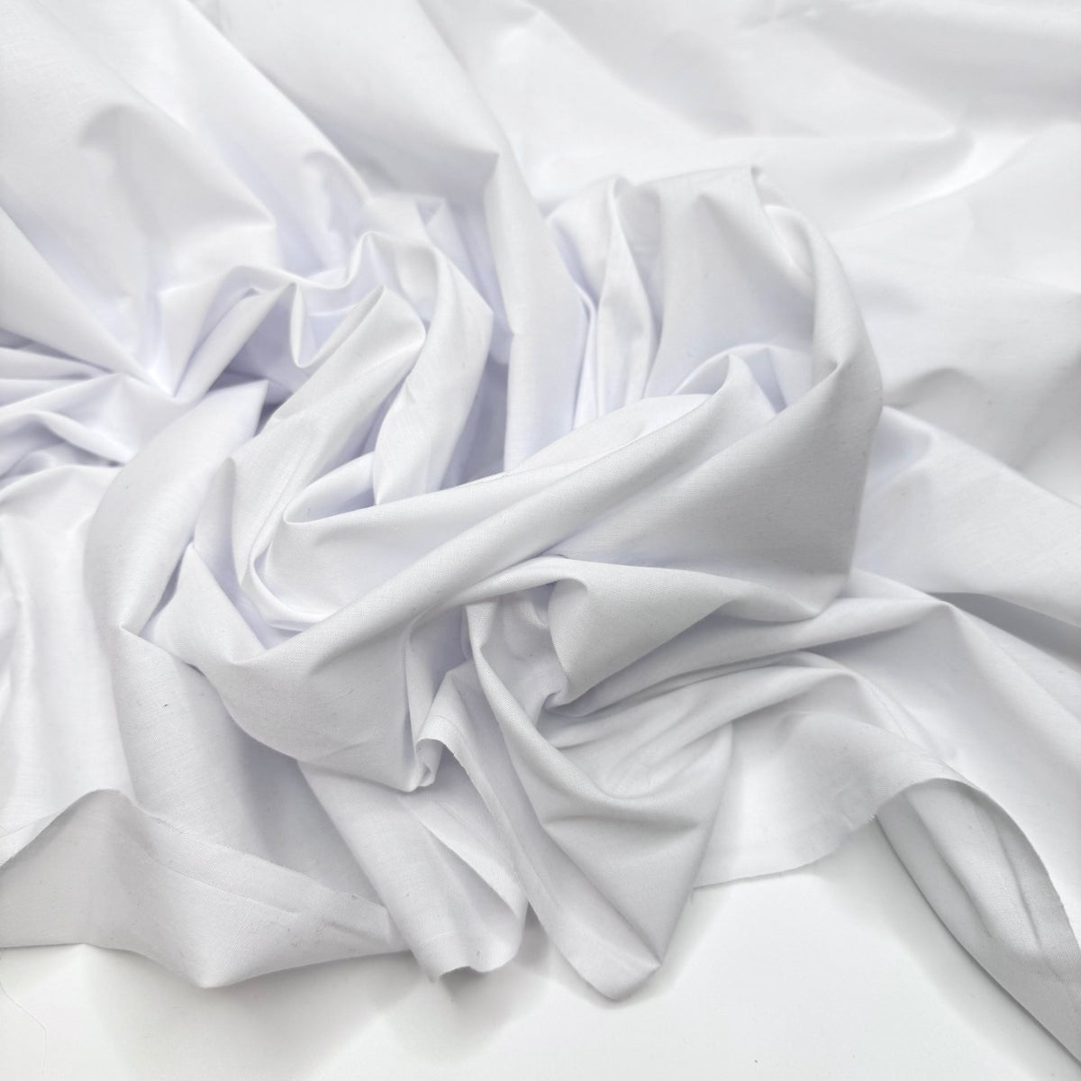 Getting My Outfit Ready - Polyester Blend Woven - White - 2M Bundle - True Deadstock fabric Fabric by private - Sustainable Textile | FABCYCLE