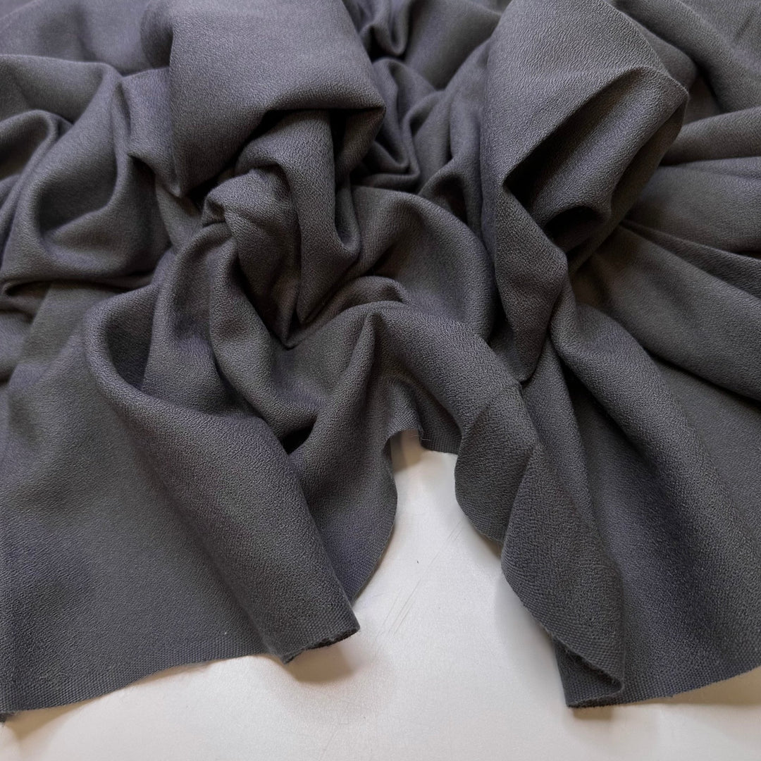 Getting My Sea Legs - Crepe Synthetic Blend Woven - Grey - 1.5M Bundle - True Deadstock fabric Fabric by private - Sustainable Textile | FABCYCLE