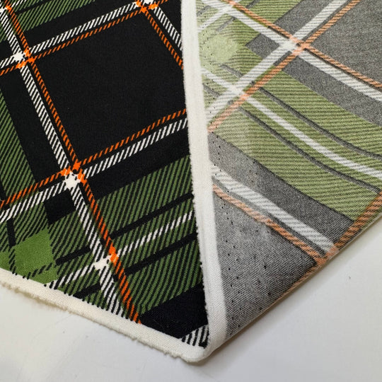 Getting On The Dance Floor - Polyester Blend Knit - Green Multi Plaid - 1.6M Bundle - True Deadstock fabric Fabric by private - Sustainable Textile | FABCYCLE