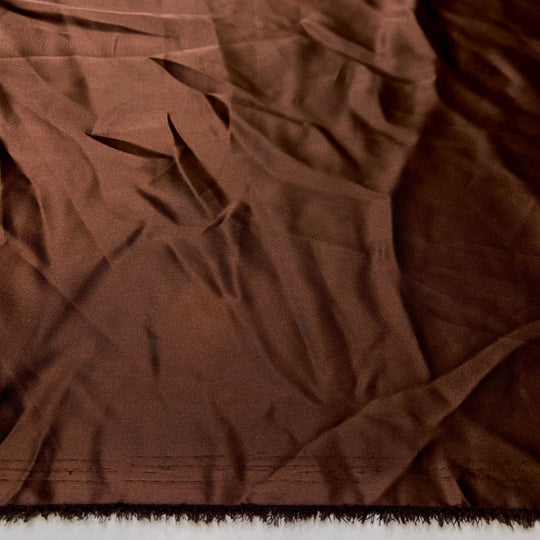 Getting The Right Undertones - Satin Polyester Blend Woven - Dark Brown - 3.6M Bundle - True Deadstock fabric Fabric by private - Sustainable Textile | FABCYCLE