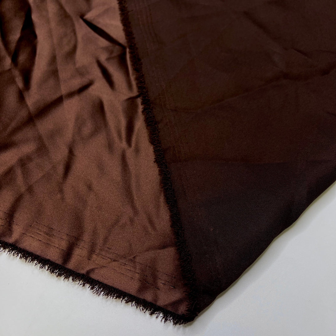 Getting The Right Undertones - Satin Polyester Blend Woven - Dark Brown - 3.6M Bundle - True Deadstock fabric Fabric by private - Sustainable Textile | FABCYCLE