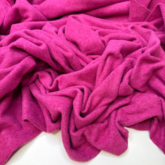 Geysers - Fleece Polyester Blend Knit - Dark Pink - 2.9M Bundle - True Deadstock fabric Fabric by private - Sustainable Textile | FABCYCLE
