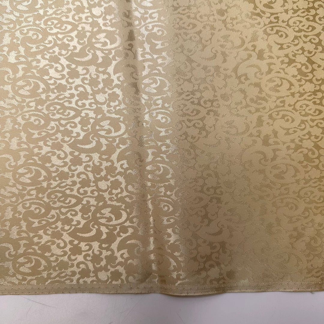 Gilded Gate - Brocade Satin Polyester Blend Woven - Light Gold Brocade - 3.15M Bundle - True Deadstock fabric Fabric by private - Sustainable Textile | FABCYCLE