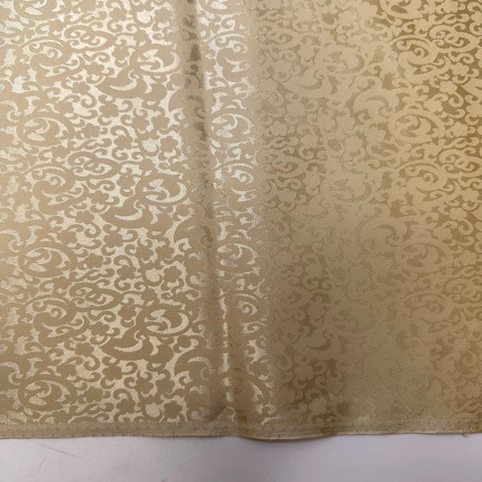 Gilded Gate - Brocade Satin Polyester Blend Woven - Light Gold Brocade - 3.15M Bundle - True Deadstock fabric Fabric by private - Sustainable Textile | FABCYCLE