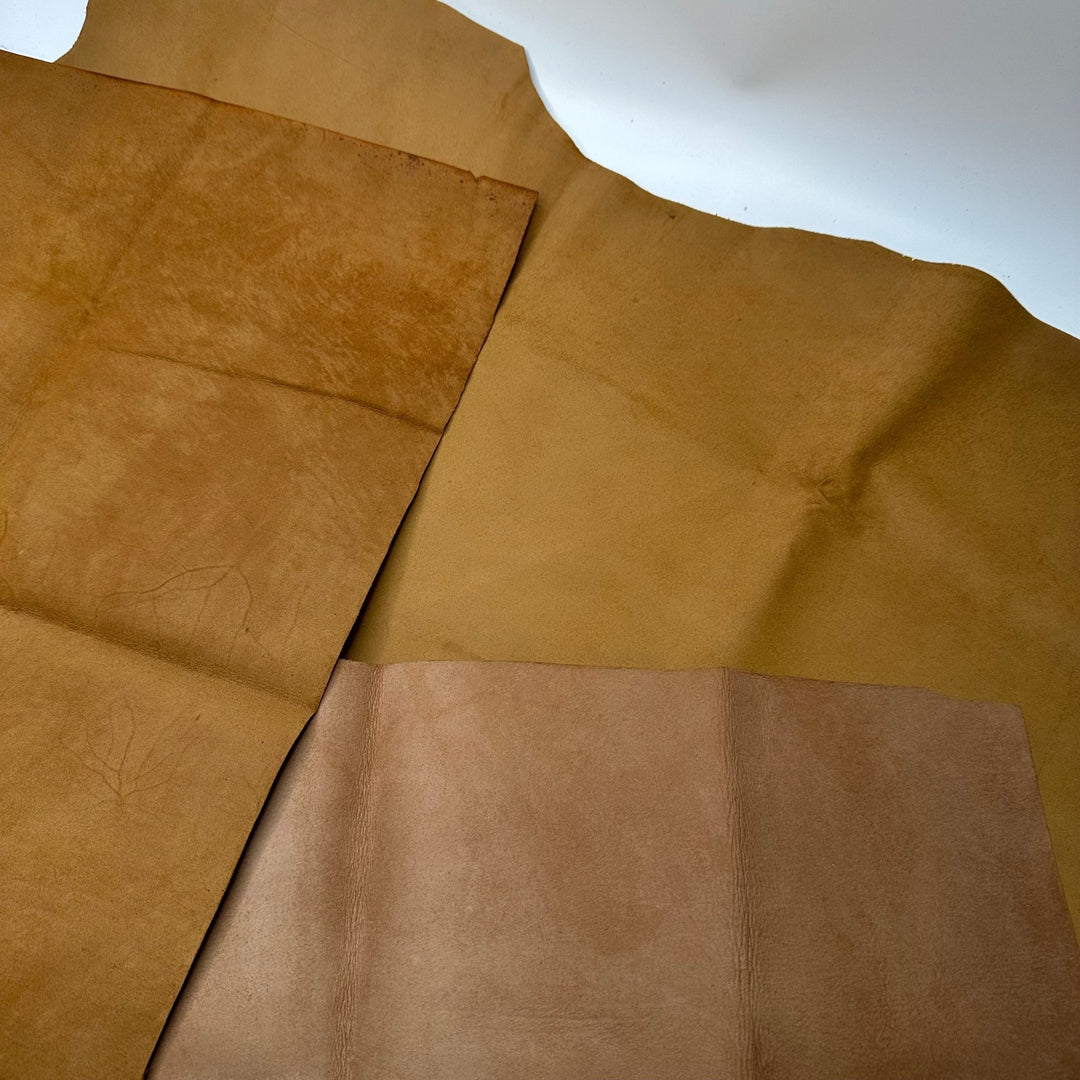 Gilded - Metallic Leather Woven - Gold - Bundles - True Deadstock fabric Fabric by private - Sustainable Textile | FABCYCLE