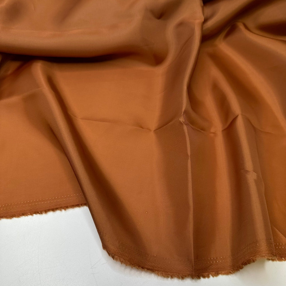Gingerbread House Building - Bemberg Satin Poly Woven - Dark Orange - Bundles - True Deadstock fabric Fabric by private - Sustainable Textile | FABCYCLE