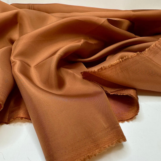 Gingerbread House Building - Bemberg Satin Poly Woven - Dark Orange - Bundles - True Deadstock fabric Fabric by private - Sustainable Textile | FABCYCLE