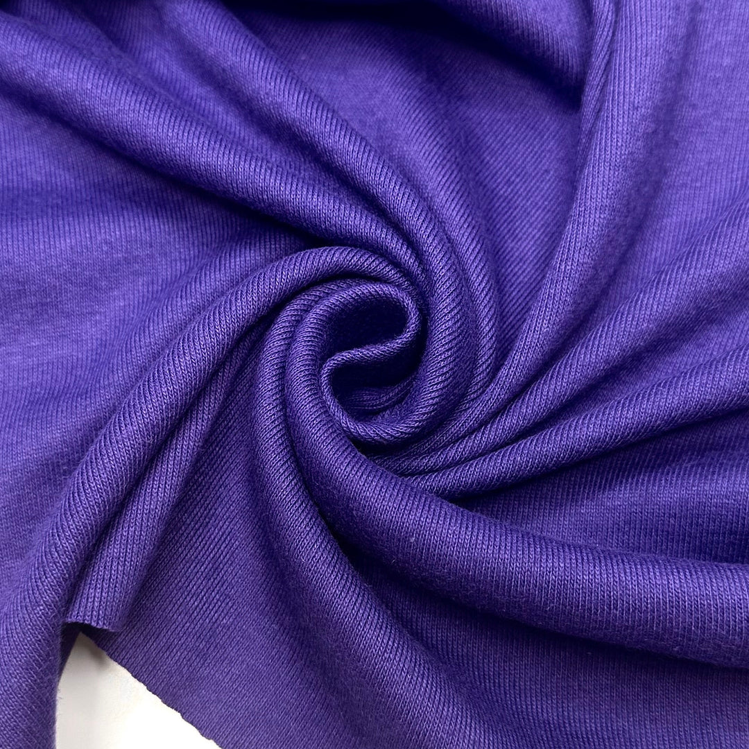 Giving Hades In Pjamas - Rib Knit Cotton Blend Knit - Dark Purple - Bundles - True Deadstock fabric Fabric by private - Sustainable Textile | FABCYCLE