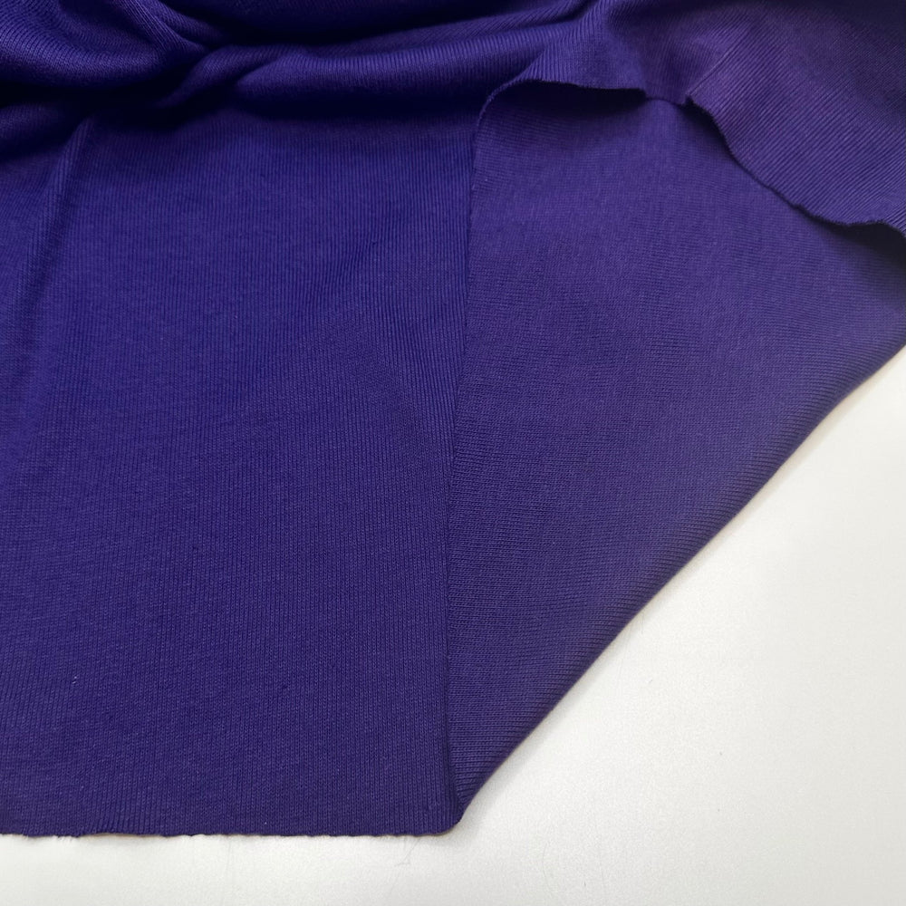 Giving Hades In Pjamas - Rib Knit Cotton Blend Knit - Dark Purple - Bundles - True Deadstock fabric Fabric by private - Sustainable Textile | FABCYCLE