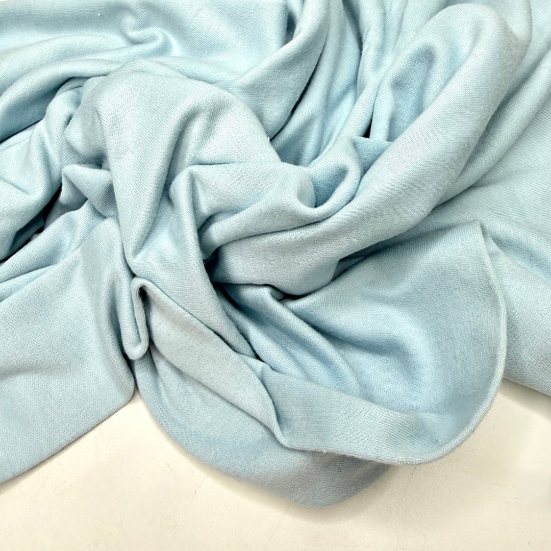 Glacial Lake - Tubular Rib Knit Cotton Blend Knit - Light Blue - 1.5M Bundle - True Deadstock fabric Fabric by private - Sustainable Textile | FABCYCLE